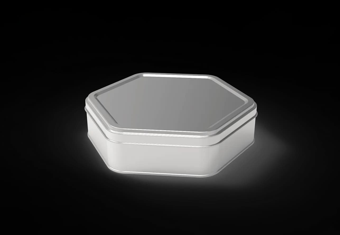 2,5 lt Altıgen Şekerleme Kutusu