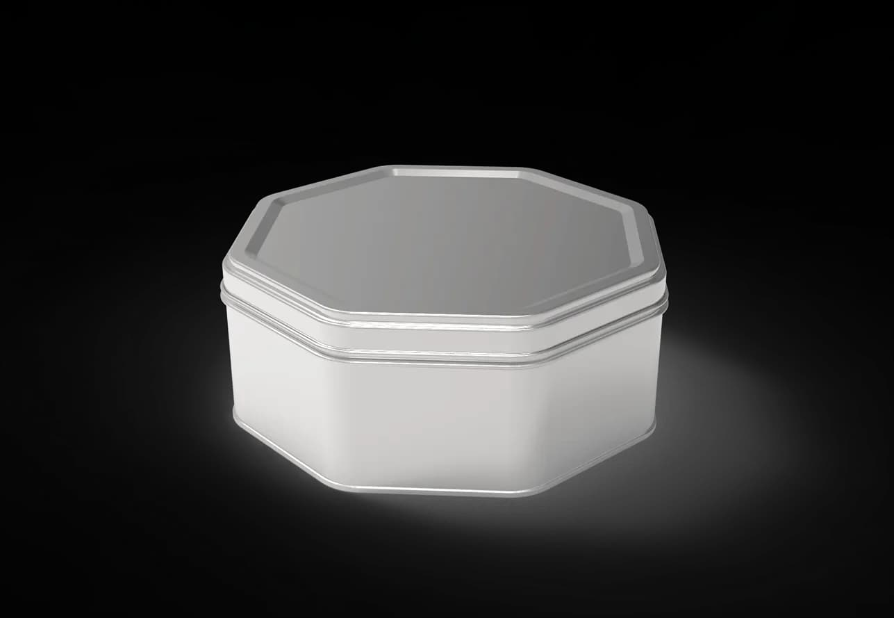 3,5 lt Sekizgen Şekerleme Kutusu